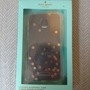 Kate Spade Moto Z Droid case Gold Confetti